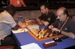 Blind player in action